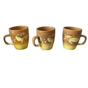 Thanksgiving Coffee Cups Laurie Gates Coronado Collection Set 3 Chilli Pepper